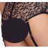 Cottelli Bondage Plus Size - δαντελένιο σετ σουτιέν (μαύρο) - 3XL