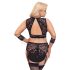 Cottelli Bondage Plus Size - δαντελένιο σετ σουτιέν (μαύρο) - 4XL