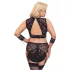 Cottelli Bondage Plus Size - δαντελένιο σετ σουτιέν (μαύρο) - 4XL