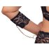 Cottelli Bondage Plus Size - δαντελένιο σετ σουτιέν (μαύρο) - 4XL