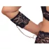 Cottelli Bondage Plus Size - δαντελένιο σετ σουτιέν (μαύρο) - 4XL