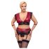 Cottelli Bondage Plus Size - Σετ Δαντελένιου Σουτιέν (Κόκκινο)