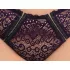 Cottelli Plus Size - διάφανο σετ σουτιέν με σχέδιο (μωβ) - 2XL