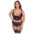 Cottelli Plus Size – Σετ Σουτιέν (Κόκκινο) - 90C/XL