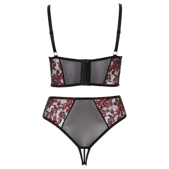 Cottelli - σετ εσωρούχων plus size - κόκκινο - για γυναίκα - 90C/XL