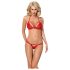 Obsessive 838-SET-3 - Σετ Δαντελένιο Σουτιέν με Λουράκια (Κόκκινο) - L/XL