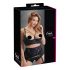 Cottelli Plus Size - ανυψωτικό στήθους με τιράντες και κρίκους (μαύρο) - 95D