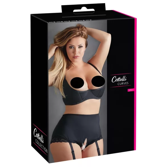 Cottelli - σουτιέν push up plus size - μαύρο - για γυναίκα - 90D