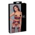 Cottelli Bondage - Κόκκινο δαντελένιο σετ ανόρθωσης bust - XL