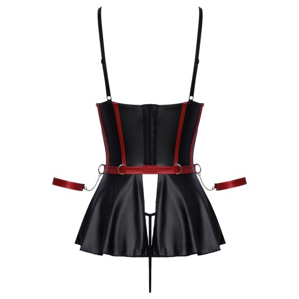 Cottelli Bondage - γυαλιστερό σετ και χειροπέδες (μαύρο)