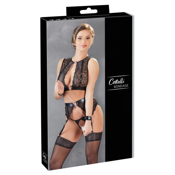 Cottelli Bondage - Σετ Διατροφής με Δαντέλα (4 τεμ.) - L