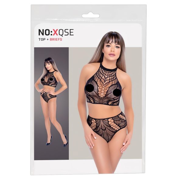 NO:XQSE - Διμερές Διχτυωτό Φόρεμα - Μαύρο (S-L)