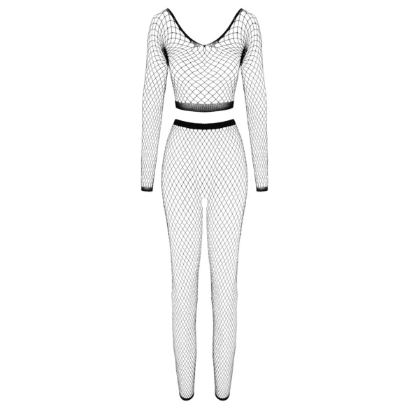 Cottelli - σετ διχτυωτό με μακριά μανίκια - μαύρο - S-L