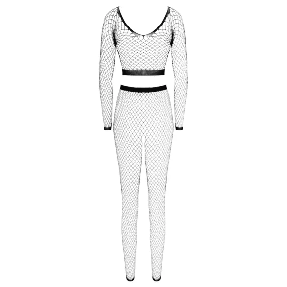 Cottelli - σετ διχτυωτό με μακριά μανίκια - μαύρο - S-L