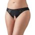 Cottelli Plus Size - δαντελωτό, ανοιχτό εσώρουχο (μαύρο)