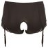 Cottelli Plus Size - Μαύρο ανοιχτό σλιπ με ζαρτιέρες - 3XL