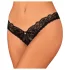 Obsessive Donna Dream - γυναικείο string με δαντέλα ανοιχτό - μαύρο - XL/XXL