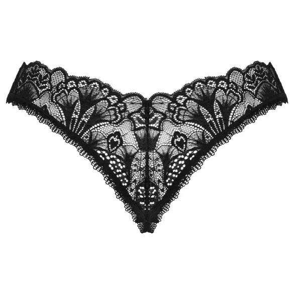 Obsessive Donna Dream - γυναικείο string με δαντέλα ανοιχτό - μαύρο - XL/XXL