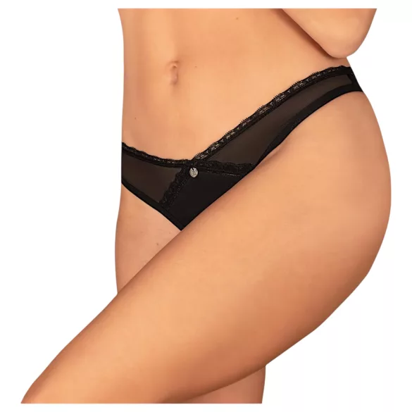 Obsessive - γυναικείο string εσώρουχο ανοιχτό - μαύρο - XL/XXL
