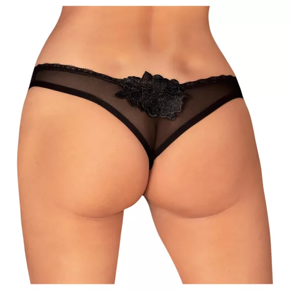 Obsessive - γυναικείο string εσώρουχο ανοιχτό - μαύρο - XL/XXL