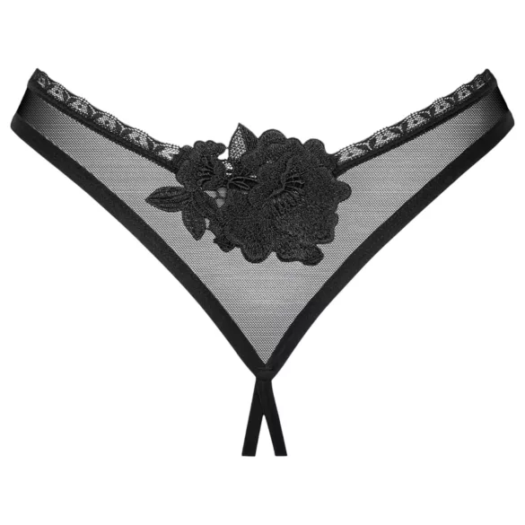 Obsessive - γυναικείο string εσώρουχο ανοιχτό - μαύρο - XL/XXL