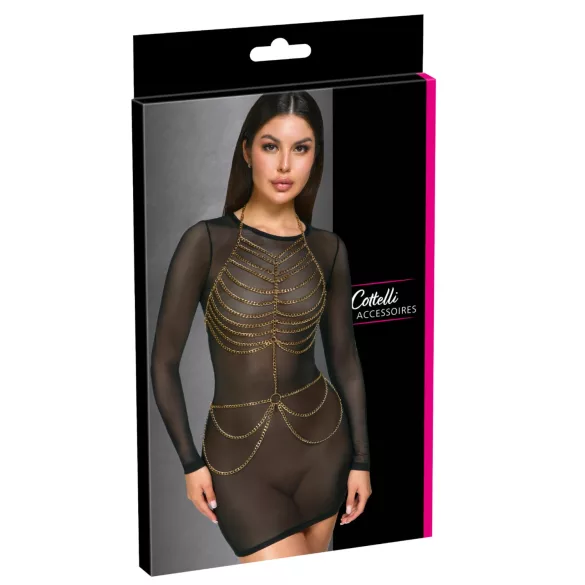 Cottelli - ολόσωμο με αλυσίδες - γυναικείο - χρυσό