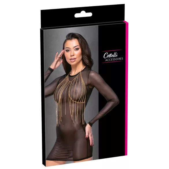Cottelli - γυναικείο ρυθμιζόμενο body chain - χρυσό