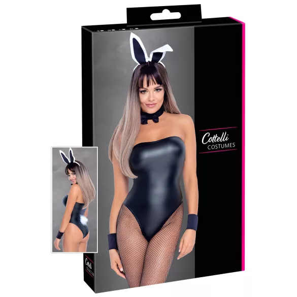Cottelli Bunny - ερωτικό σετ κουνελίτσα - γυαλιστερό, 5 τεμάχια - M
