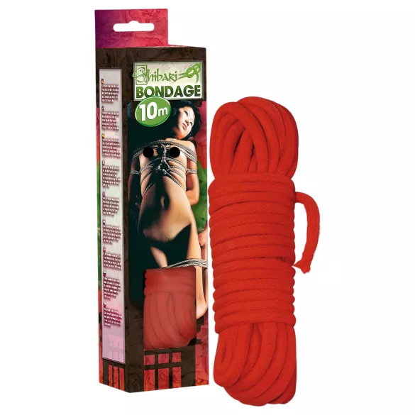 Σχοινί Shibari - σχοινί bondage (10 μ., κόκκινο)