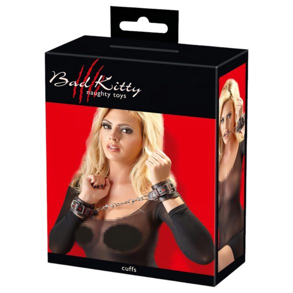 Bad Kitty - χειροπέδες καρδιά - μαύρο