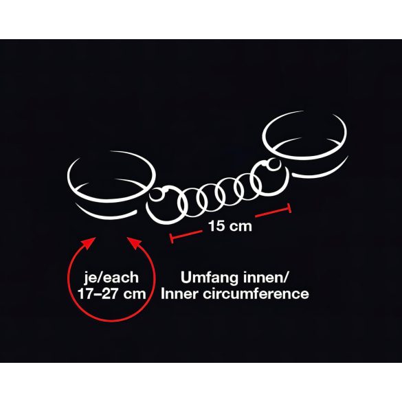 Bad Kitty - χειροπέδες καρδιά - μαύρο