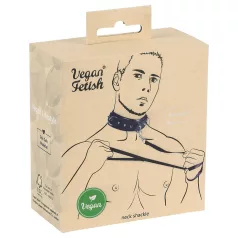   Vegan Fetish - κολάρο με καρφιά & λουρί - δερματίνη μαύρο