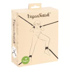   Vegan Fetish - σετ δεσίματος κρεβατιού - μαύρο