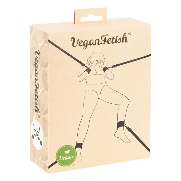 Vegan Fetish - σετ δεσίματος κρεβατιού - μαύρο