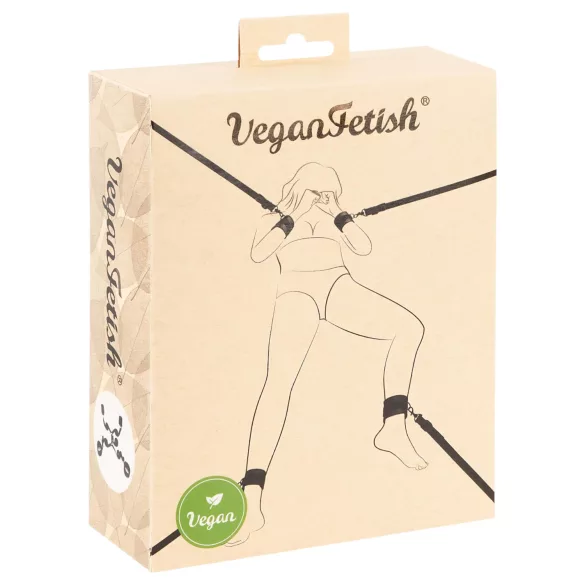 Vegan Fetish - σετ δεσίματος κρεβατιού - μαύρο