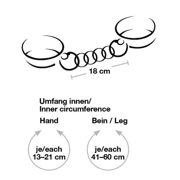 Bad Kitty - χειροπέδες μηρού - σετ δέσιμο - κόκκινο