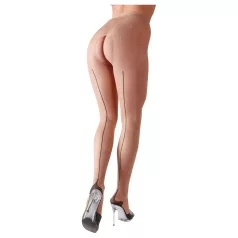   Cottelli - καλσόν με ρίγες - διχτυωτό - μπεζ