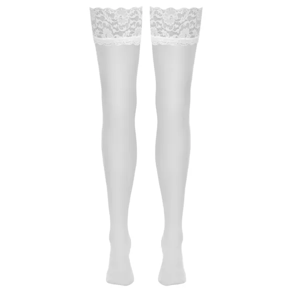 Cottelli - αυτοϋποστηριζόμενες κάλτσες - λείο σατέν - λευκό