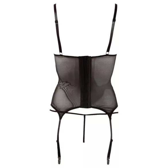 Cottelli - τοπ διαφάνεια με γυαλιστερές ρίγες - μαύρο - M