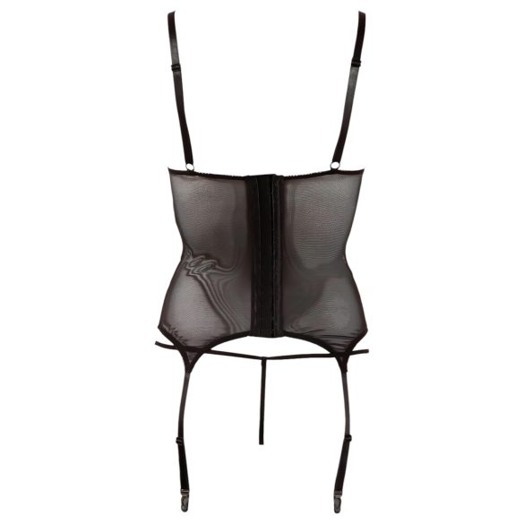 Cottelli - τοπ διαφάνεια με γυαλιστερές ρίγες - μαύρο - L