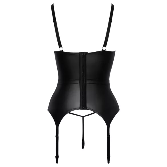 Abierta Fina - μπουστάκι ανόρθωσης στήθους με ζαρτιέρες - μαύρο