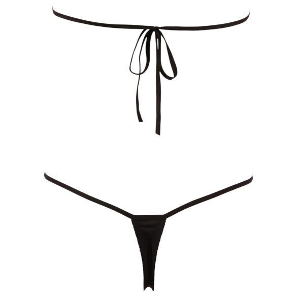 NO:XQSE - κορμάκι με άνοιγμα και στρασάκια - μαύρο S-L