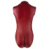 Cottelli Party - κορμάκι χωρίς μανίκια, γυαλιστερό με φερμουάρ (κόκκινο)