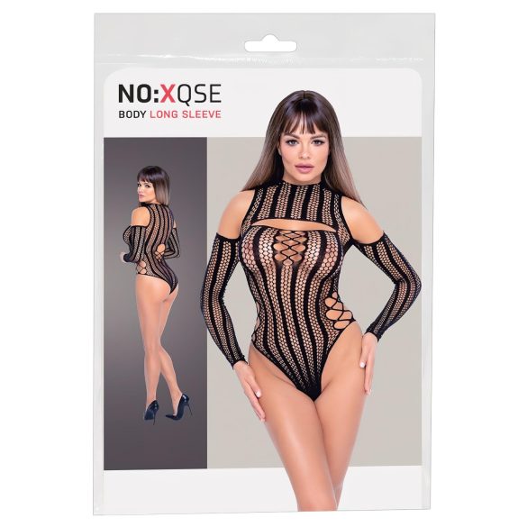 NO:XQSE - Μακρυμάνικο Διχτυωτό Κορμάκι - Μαύρο (S-L)
