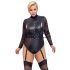 Κορμάκι Cottelli Bondage Plus Size με δαντέλα (μαύρο)