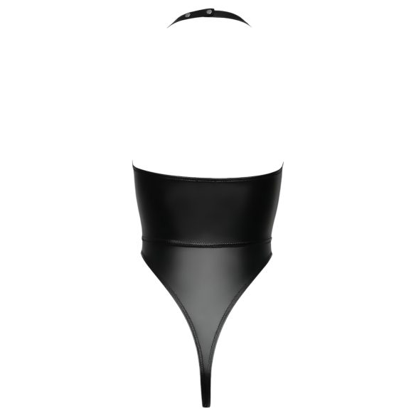 Cottelli Party - κορμάκι γυναικείο γυαλιστερό με λαιμόκοψη - μαύρο - M