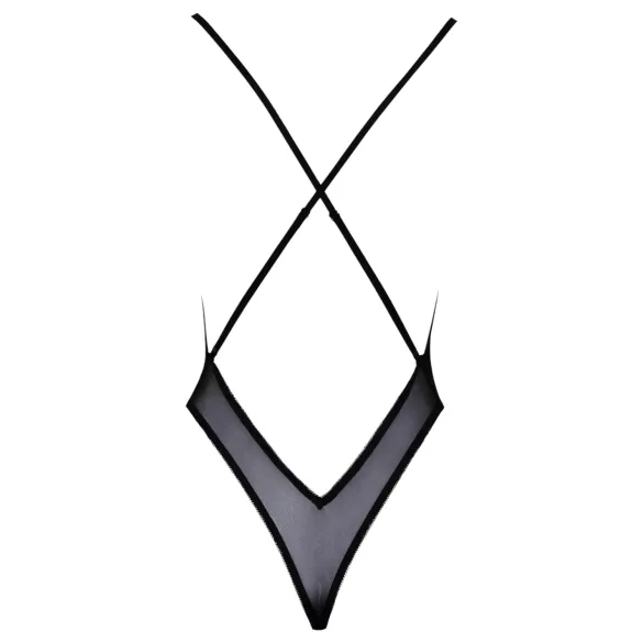 Φιλικό - ροζ κεντητό κορμάκι (μαύρο)