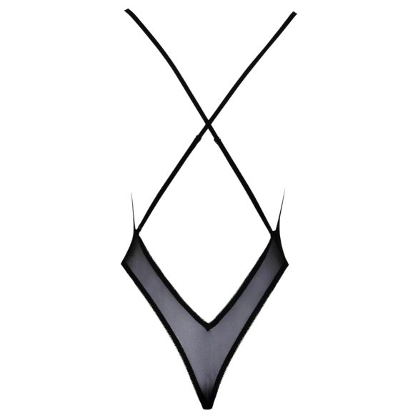 Φιλικό - ροζ κεντητό κορμάκι (μαύρο) - L/XL