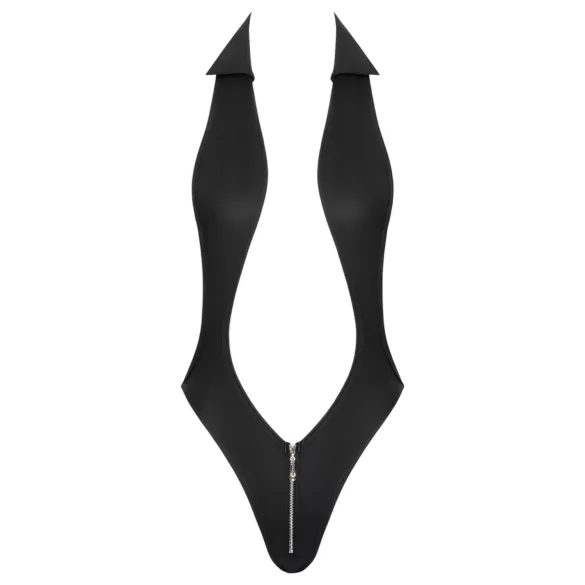 Cottelli Party - γυναικείο κορμάκι με γιακά - μαύρο - M/L