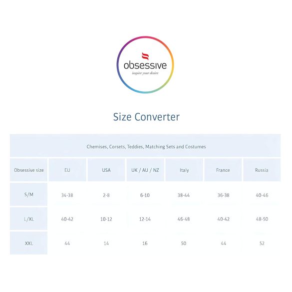 Obsessive Heartina - γυναικείο νυχτικό με στρινγκ - κόκκινο - L/XL